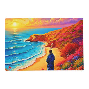 Sunset Beach Solitude Serenity Design Placemat