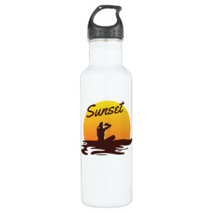 Sunset Beach Stainless Steel Water Bottle