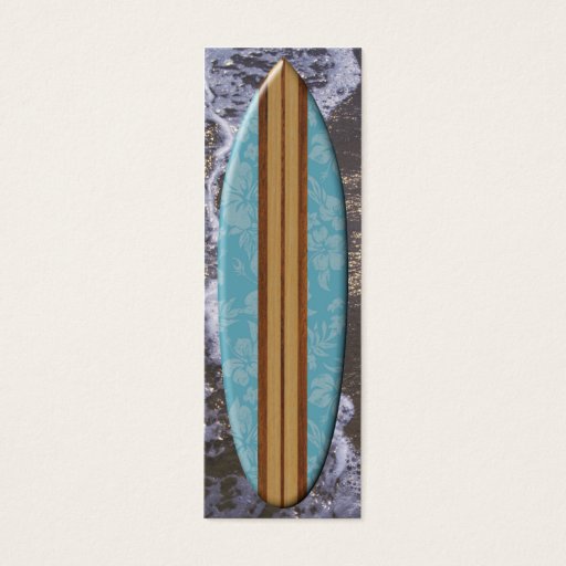 Customizable Sunset Beach Surfboard Bookmark Business Cards