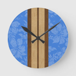 Sunset Beach Surfboard Hawaiian Wall Clocks