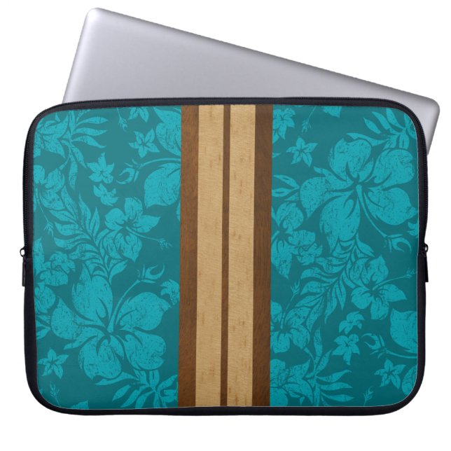 Sunset Beach Surfboard Neoprene Wetsuit Laptop Sleeve (Front)