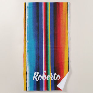 Sunset Beach Surfing Custom Name Beach Towel