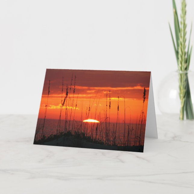 sunset Beach Sympathy Card (Front)