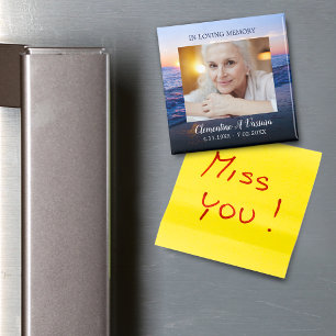 Sunset Beach Sympathy Photo Magnet