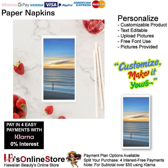 Sunset Beach Tables Kitchen Restaurant Decor 14 Paper Guest Towels (Sunset Beach Tables Kitchen Restaurant Decor Paper Guest Towels 14.)