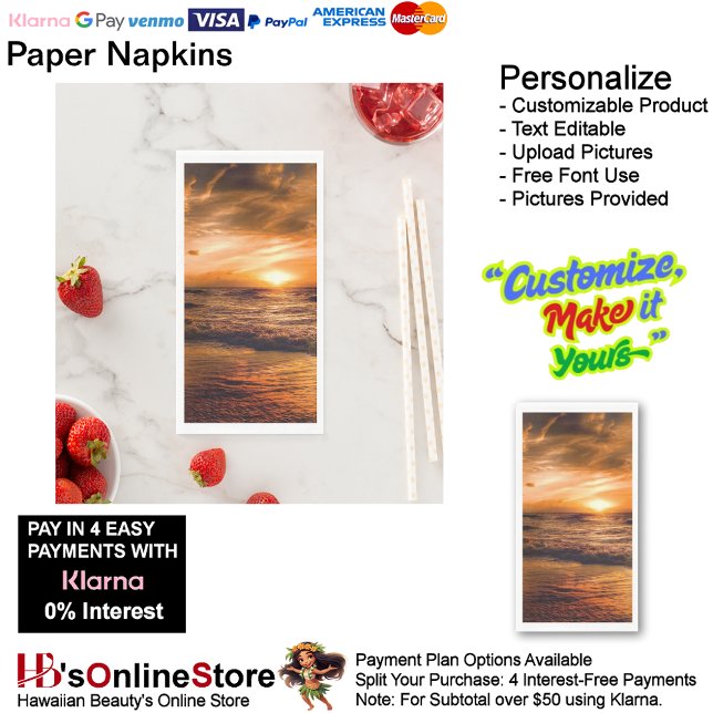 Sunset Beach Tables Kitchen Restaurant Decor 45 Paper Guest Towels (Sunset Beach Tables Kitchen Restaurant Decor Paper Guest Towels 45.)