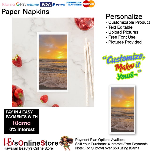 Sunset Beach Tables Kitchen Restaurant Decor 46 Paper Guest Towels (Sunset Beach Tables Kitchen Restaurant Decor Paper Guest Towels 46.)