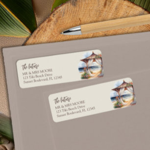 Sunset Beach the future Mr and Mrs Return Address Label