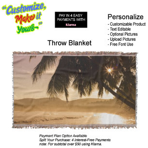 Sunset Beach Throw Blanket 11