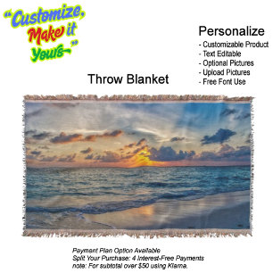 Sunset Beach Throw Blanket 20