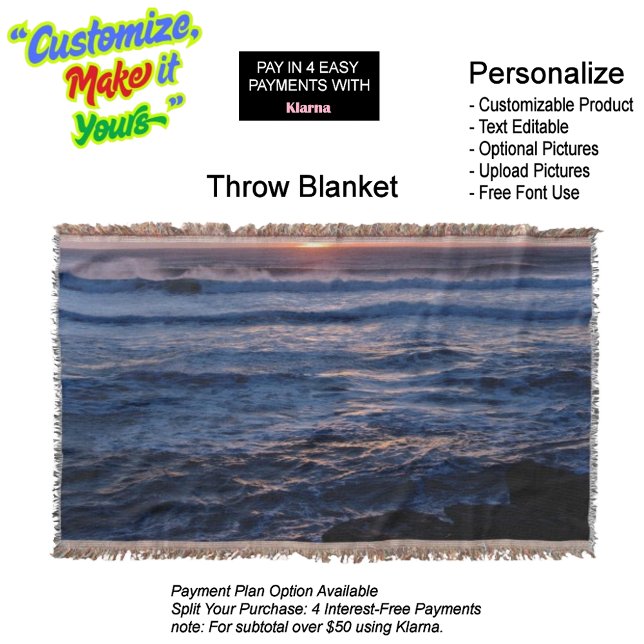 Sunset Beach Throw Blanket 49 (Sunset Beach Throw Blanket 49.)