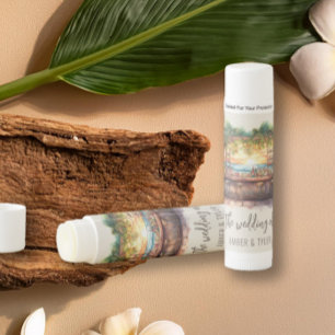 Sunset Beach Tiki Cocktail Bar Wedding Favor Lip Balm