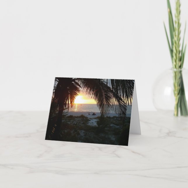 Sunset Beach, Treasure Island, Florida Card (Front)
