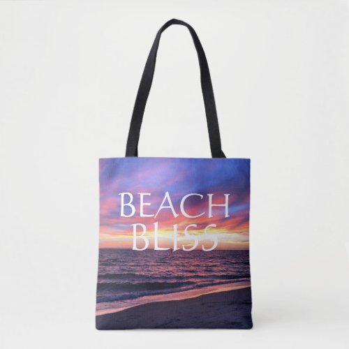 Sunset Beach Tropical Ocean Summer Vacation Tote Bag