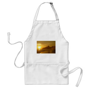 Sunset Beach Tropical Ocean Water Peace Love Sand Adult Apron