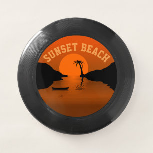 Sunset Beach Tropical Orange Art Wham-O Frisbee