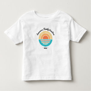 Sunset Beach Vacation Retro Reunion Cruise Trip Toddler T-shirt