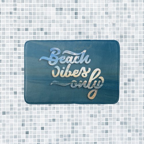 Sunset Beach Vibes Typography Bath Mat