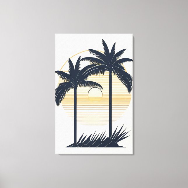 Sunset Beach View Wall Art (Front)