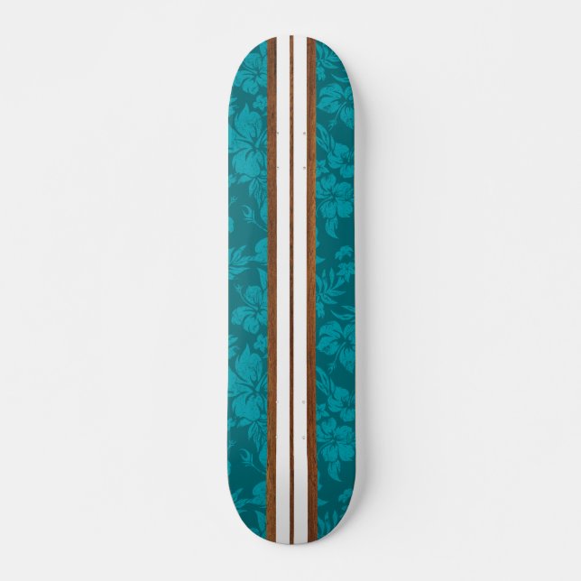 Sunset Beach Vintage Surf Skateboard Deck (Front)