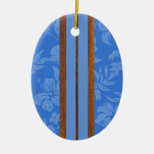Sunset Beach Vintage Surfboard Ornament