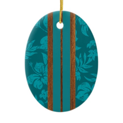 Sunset Beach Vintage Surfboard Ornament