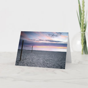 Sunset Beach Volleyball Greeting Card