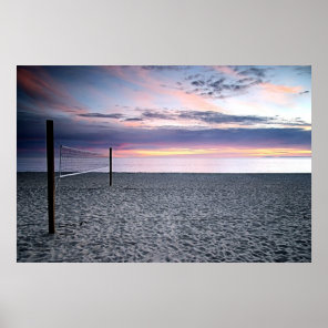 Sunset Beach Volleyball Print