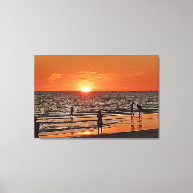 Sunset Beach Wall Art Coastal Ocean Decor (Front)
