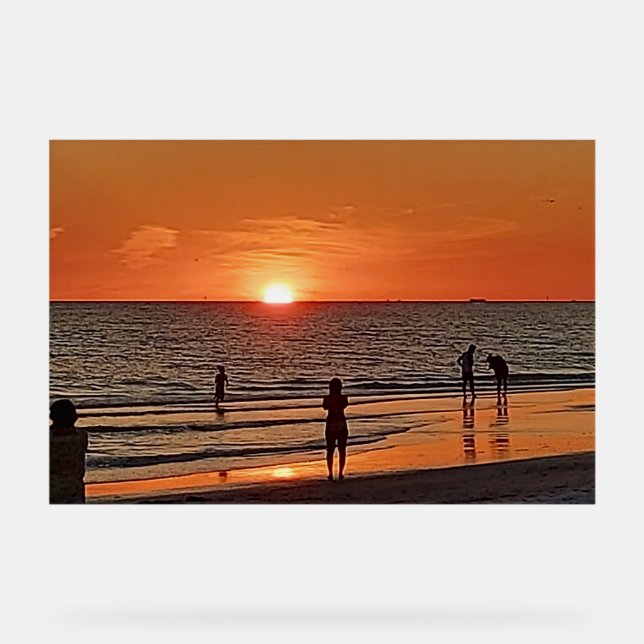 Sunset Beach Wall Art Coastal Ocean Decor (Front)