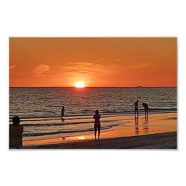 Sunset Beach Wall Art Coastal Ocean Decor (Front)