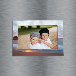 Sunset Beach Waves Monterey California Photo Magnetic Frame