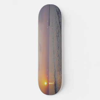 Sunset Beach Waves, Serene and Peaceful Coast Skateboard Deck