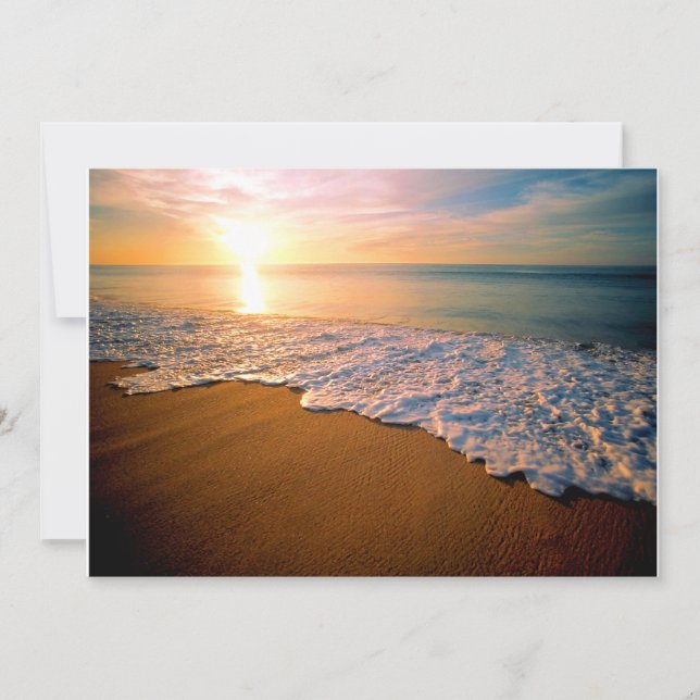 Sunset Beach Wedding Invitation (Front)
