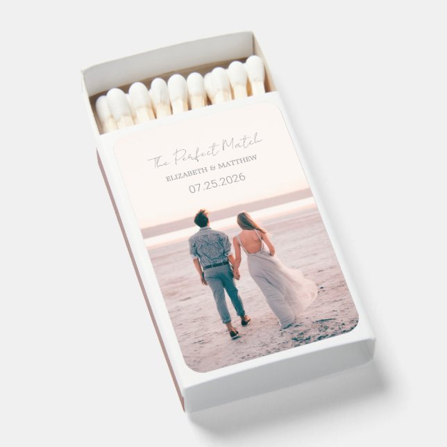 Sunset Beach Wedding Matchbox Matchboxes (Front Open)