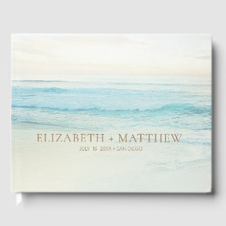 Sunset Beach Wedding | Oceanside Wedding Guest Book