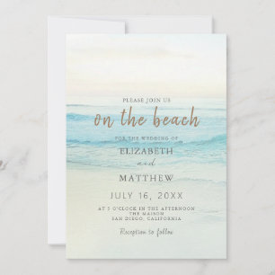 Sunset Beach Wedding Oceanside Wedding Invitation
