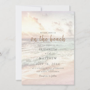 Sunset Beach Wedding Oceanside Wedding Invitation