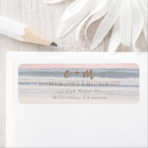 Sunset Beach Wedding Oceanside Wedding Label