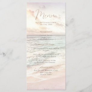 Sunset Beach Wedding Seaside Beach Wedding Menu