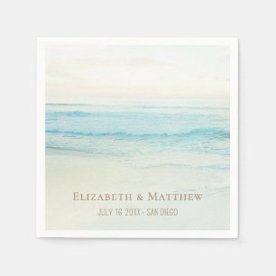 Sunset Beach Wedding Seaside Wedding Napkins