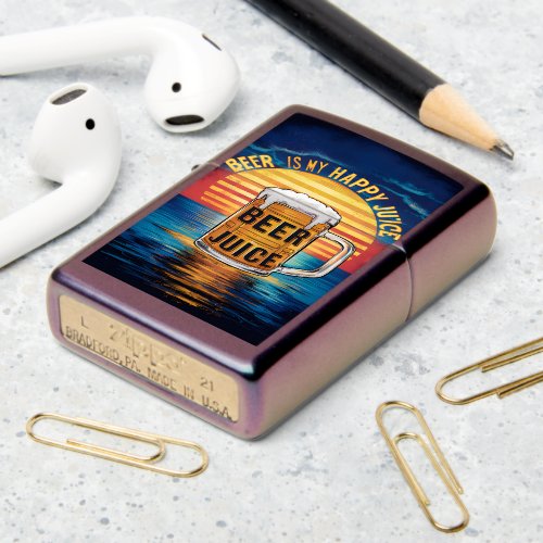 Sunset Beer Juice Zippo Lighter