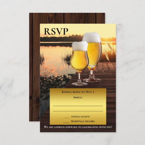 Sunset Beer Summer RSVP Card