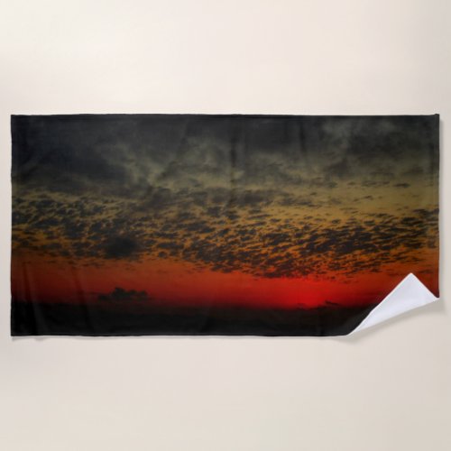 Sunset Before the Storm Beach Towel