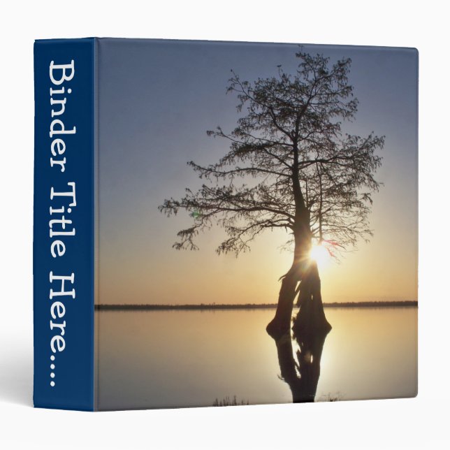 Sunset Behind a Tree - 1.5" 3 Ring Binder (Front/Spine)