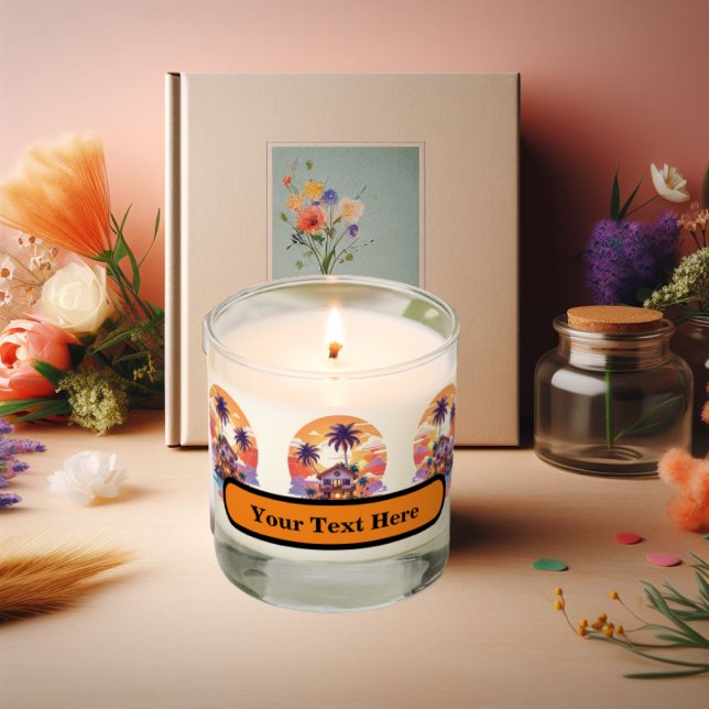 Sunset behind Coconut Tree Scented Candle (Creator Uploaded)