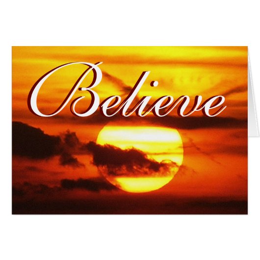 Sunset Believe Card (Front Horizontal)