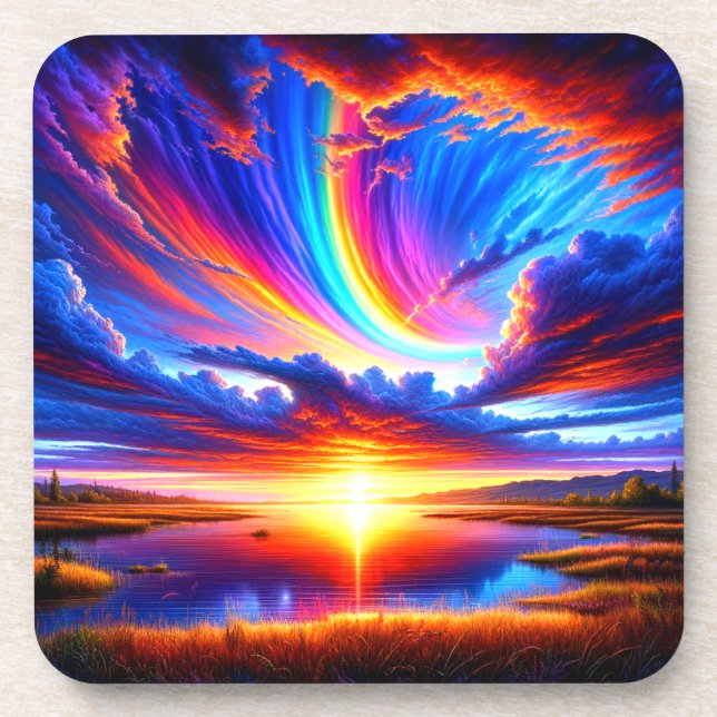 Sunset Beverage Coaster (Front)