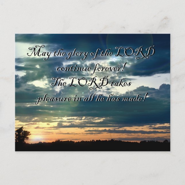 Sunset Bible verse Postcard (Front)
