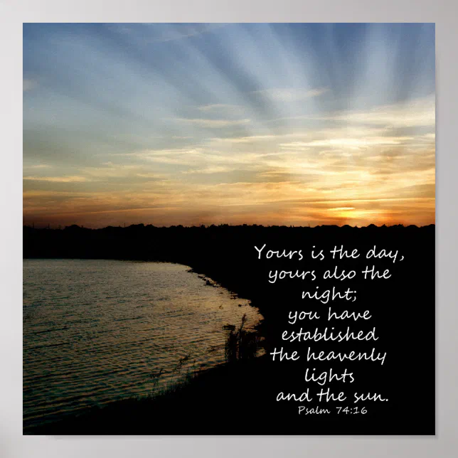 Sunset Bible Verse Poster | Zazzle